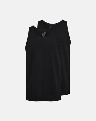 Tanktop 2-pak | Bomuld | Sort -Claudio