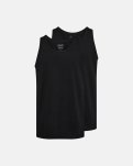 Tanktop 2-pak, Bomuld, Sort