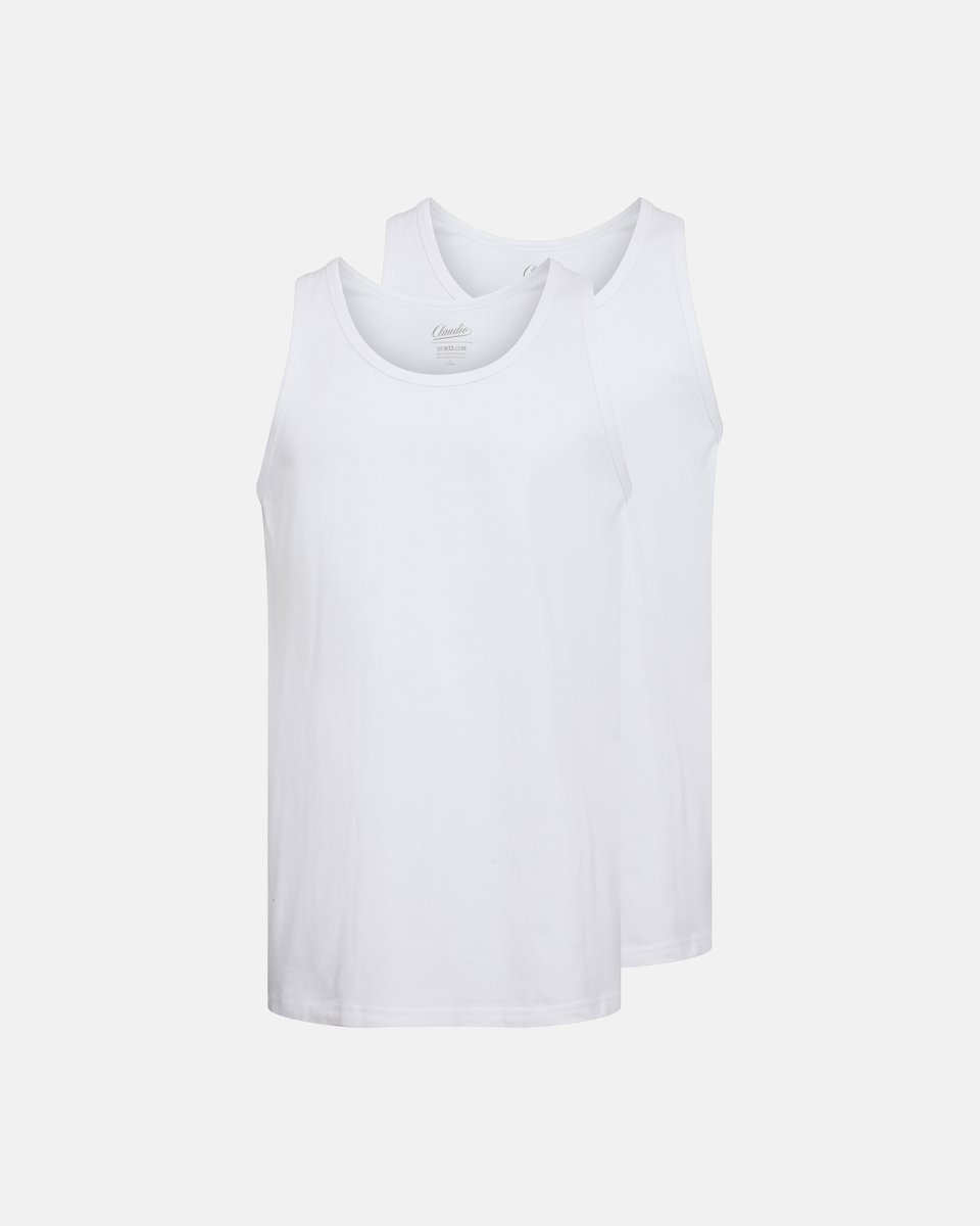 Claudio Tanktop 2-pak | Bomuld | Hvid - S
