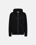 Hoodie "zip" | Bomuld | Sort -Resteröds