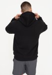 Hoodie "zip" | Bomuld | Sort -Resteröds