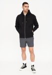 Hoodie "zip" | Bomuld | Sort -Resteröds
