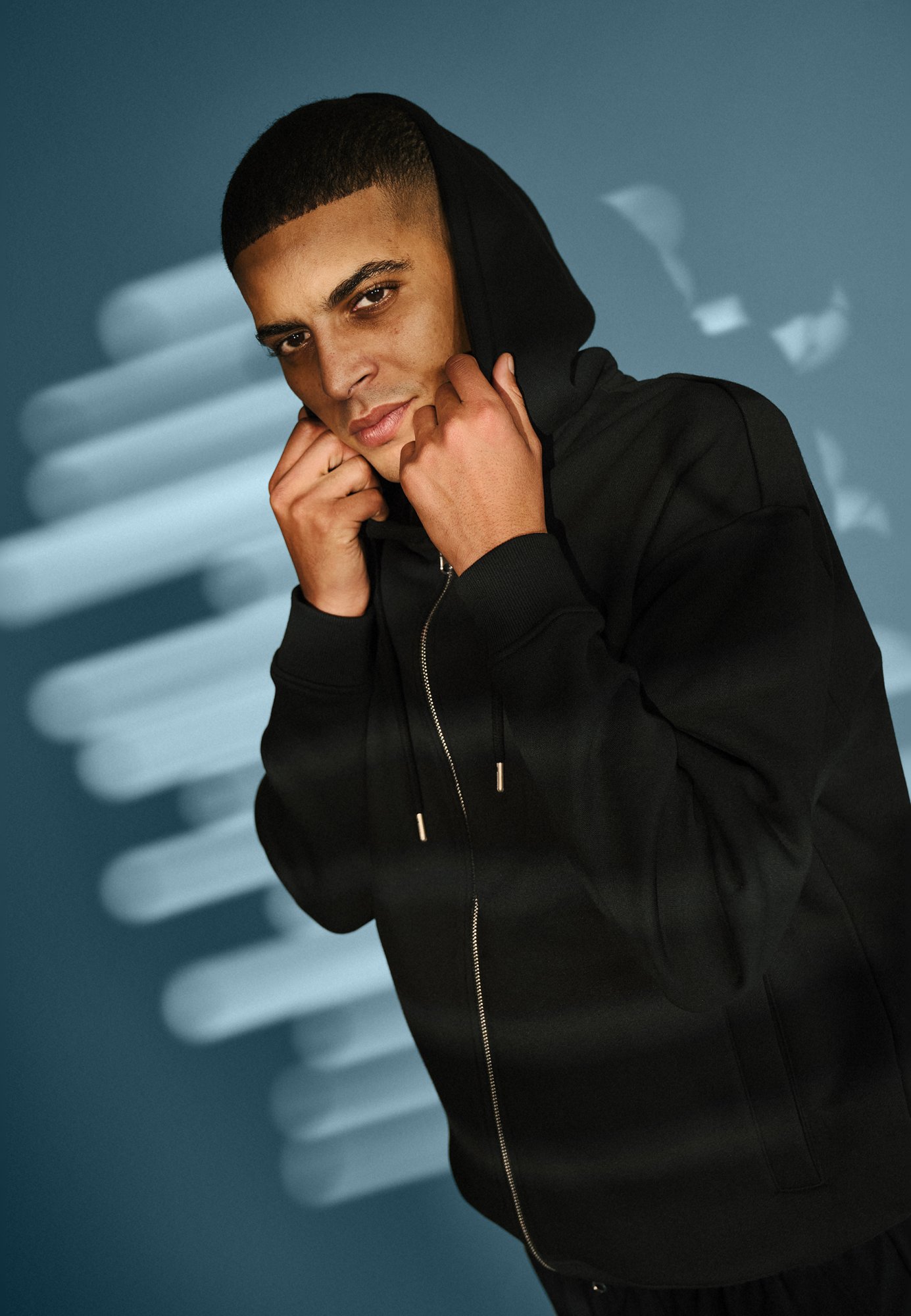 Hoodie "zip" | Bomuld | Sort -Resteröds Hoodie "zip" | Bomuld | Sort -Resteröds