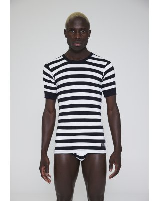 T-shirt "original", 100 % økologisk bomuld, Stribet