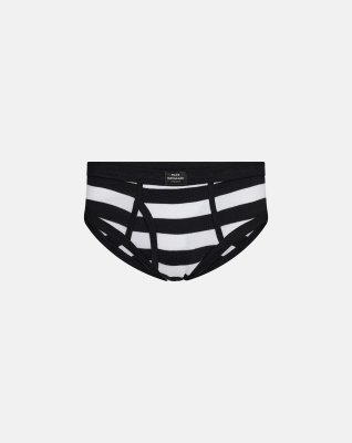 Briefs m. gylp "original", 100 % økologisk bomuld, Stribet