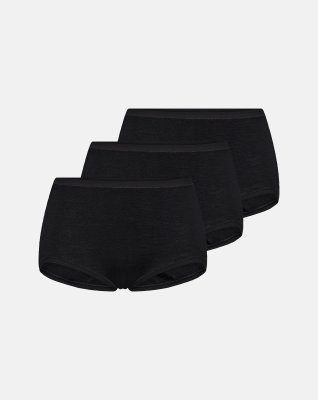 Maxi 3-pak, 100% uld, Sort
