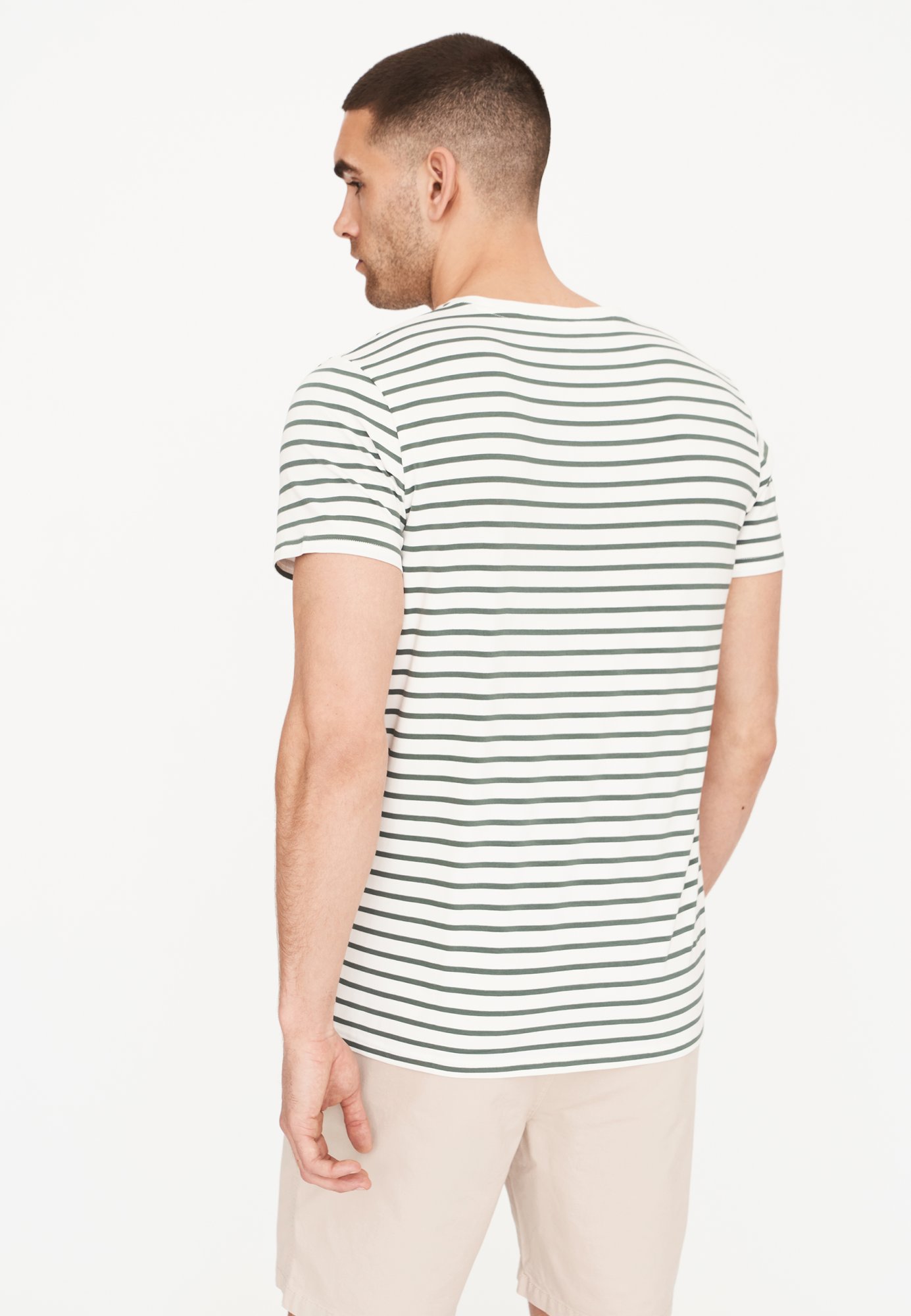 T-shirt "o-neck" | Bambusviskose | Grønstribet -Resteröds T-shirt "o-neck" | Bambusviskose | Grønstribet -Resteröds