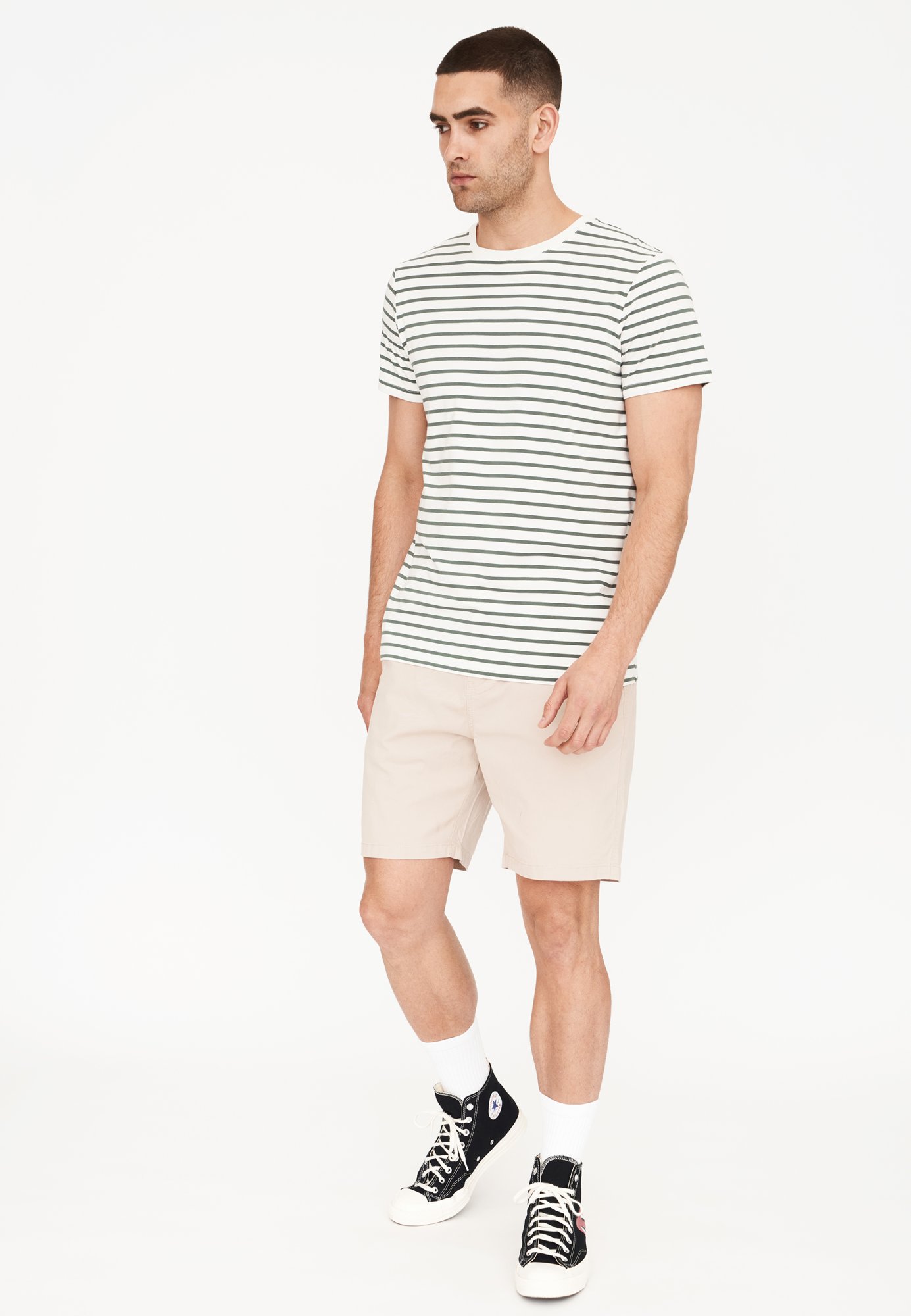 T-shirt "o-neck" | Bambusviskose | Grønstribet -Resteröds T-shirt "o-neck" | Bambusviskose | Grønstribet -Resteröds