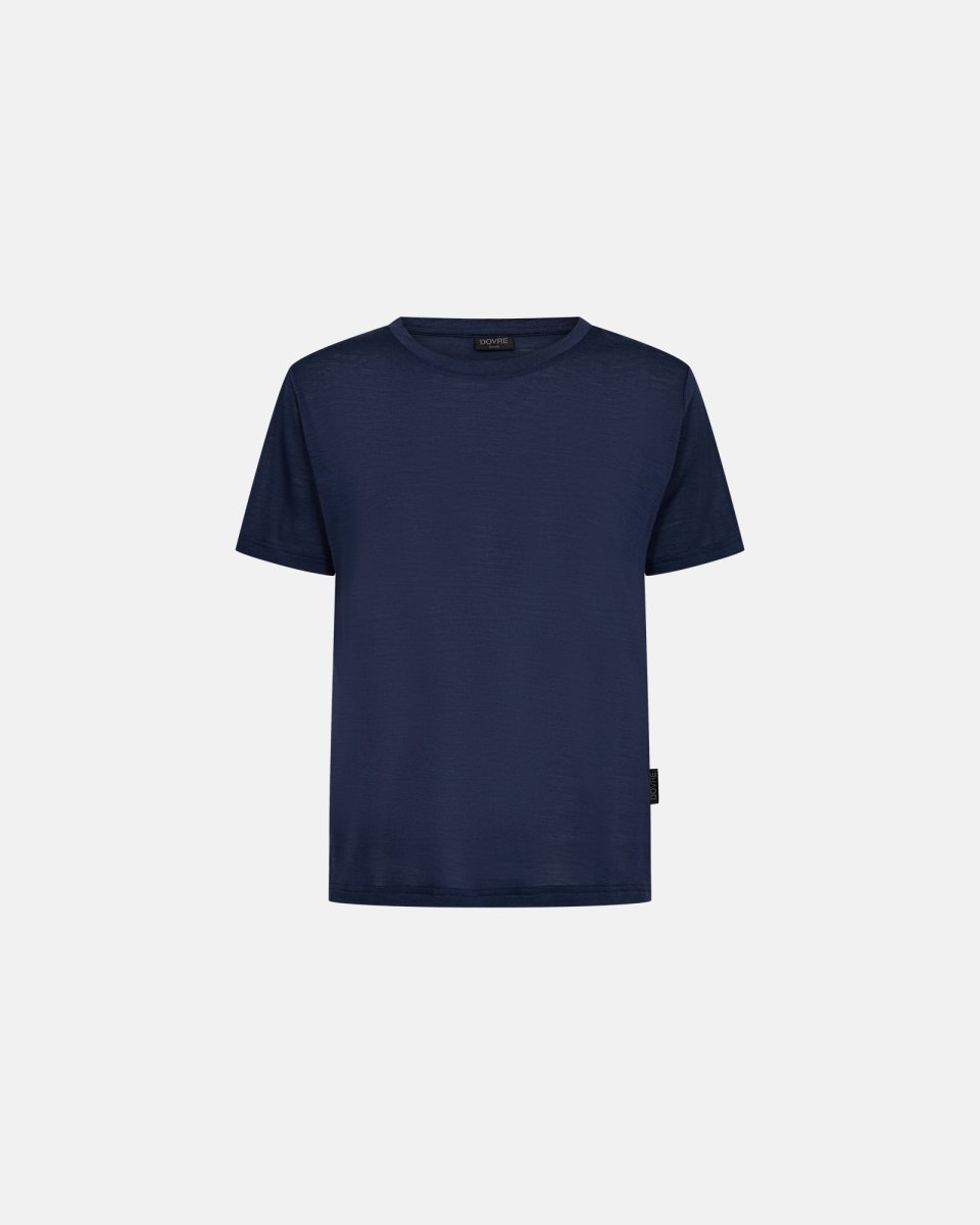 Dovre Women T-shirt | 100% uld | Navy - S