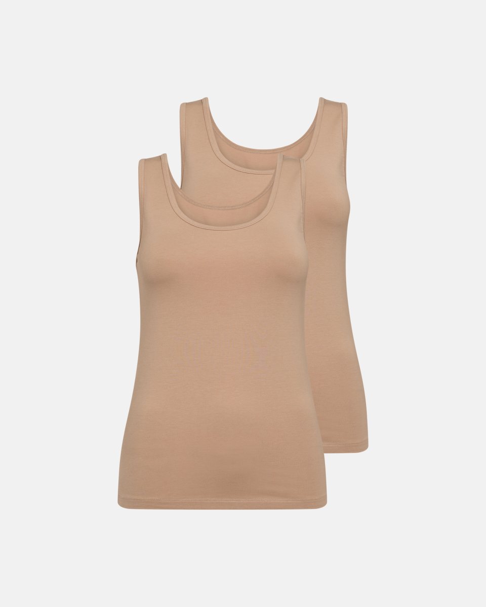 Decoy Tanktop 2-pak | Bambusviskose | Sand - S