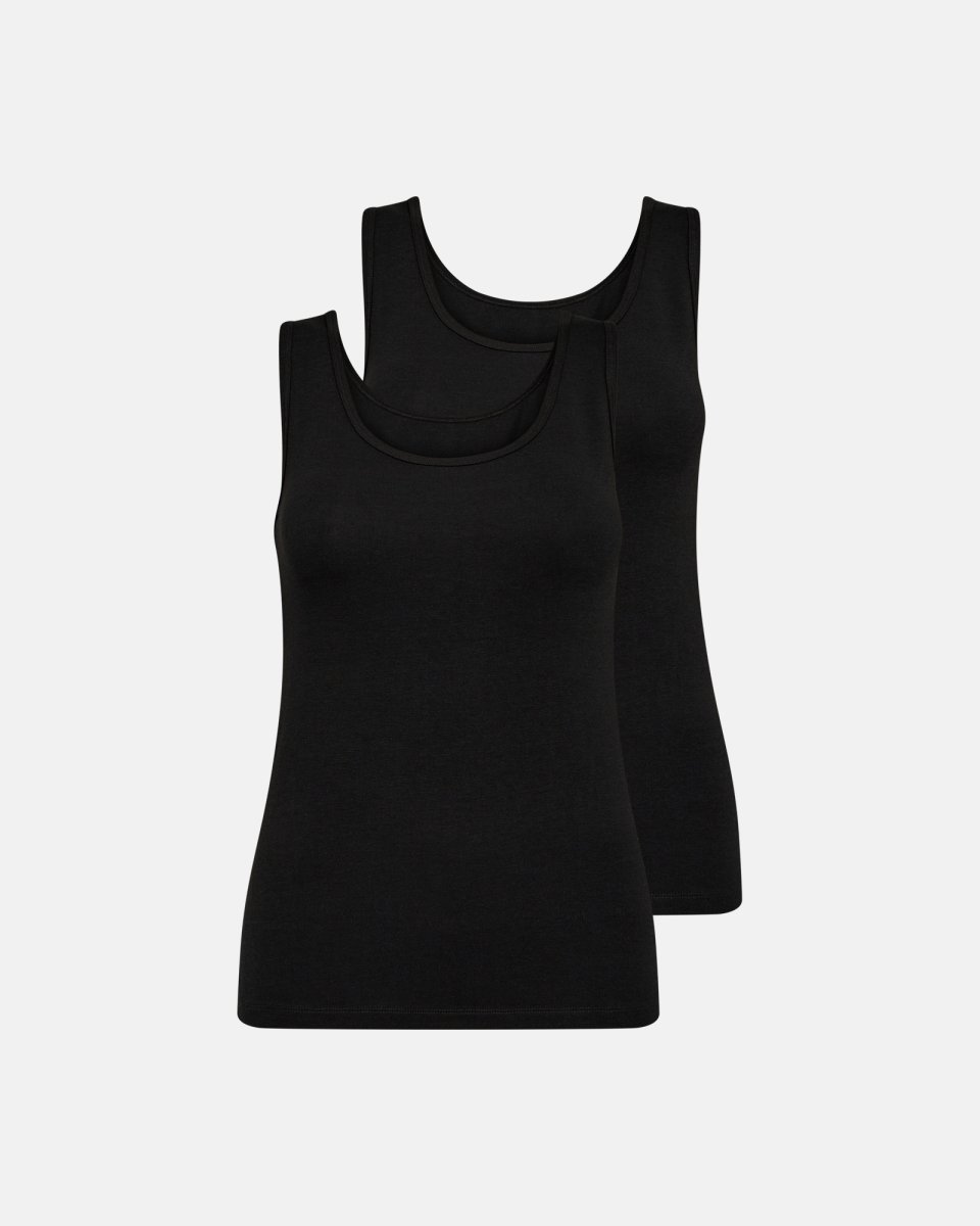 Decoy Tanktop 2-pak | Bambusviskose | Sort - S