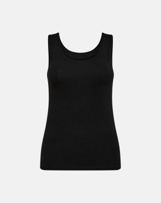 Tanktop 2-pak, Bambusviskose, Sort