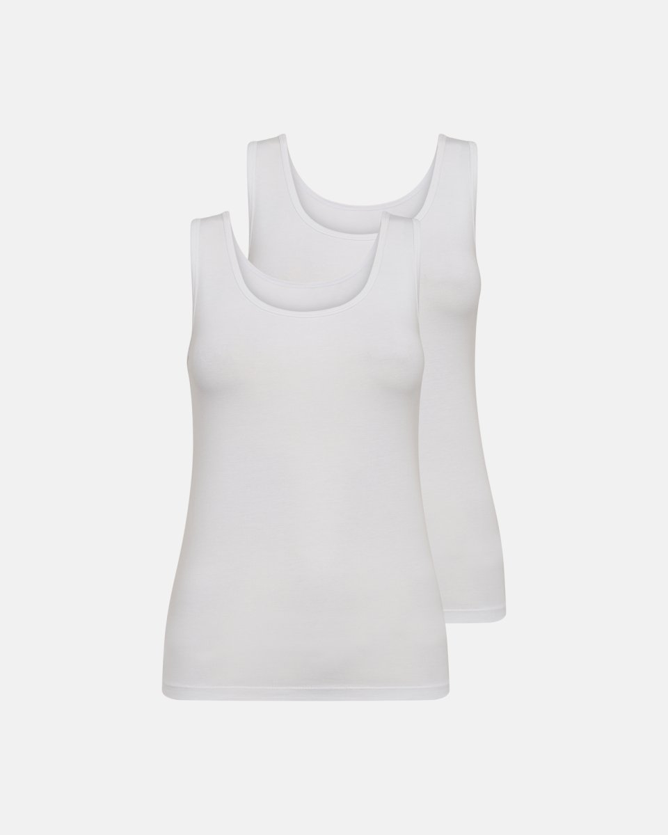Decoy Tanktop 2-pak | Bambusviskose | Hvid - S