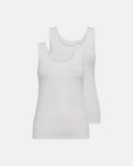 Tanktop 2-pak, Bambusviskose, Hvid