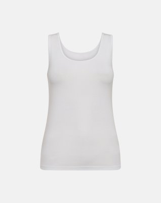 Tanktop 2-pak, Bambusviskose, Hvid