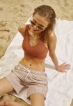Badeshorts, Recycled Polyester, Fersken