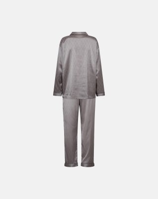 Pyjamas "satin" | Polyester | Lys grå -Hype the Detail