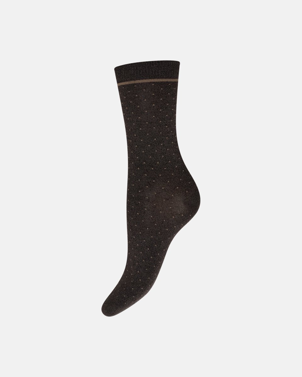 Decoy Ankelstrømper 'lurex dots' | Viskose | Grøn - 37-41