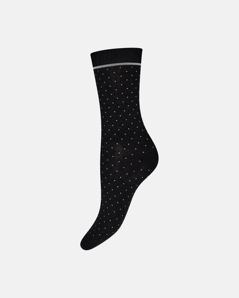 Decoy Ankelstrømper 'lurex dots' | Viskose | Sand - 37-41