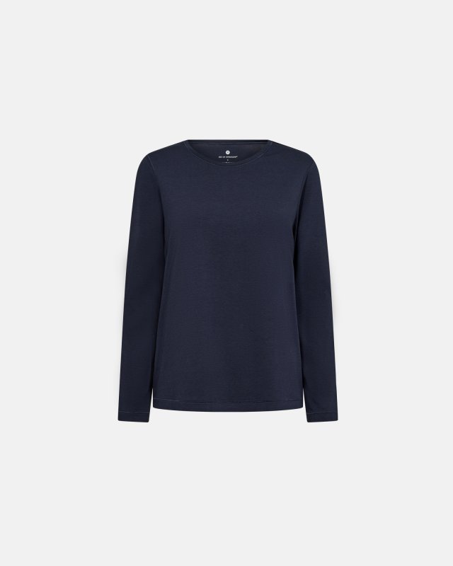 Langærmet t-shirt | Bambusviskose | Navy