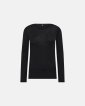 Langærmet t-shirt | 100% uld | Sort - JBS of Denmark Women