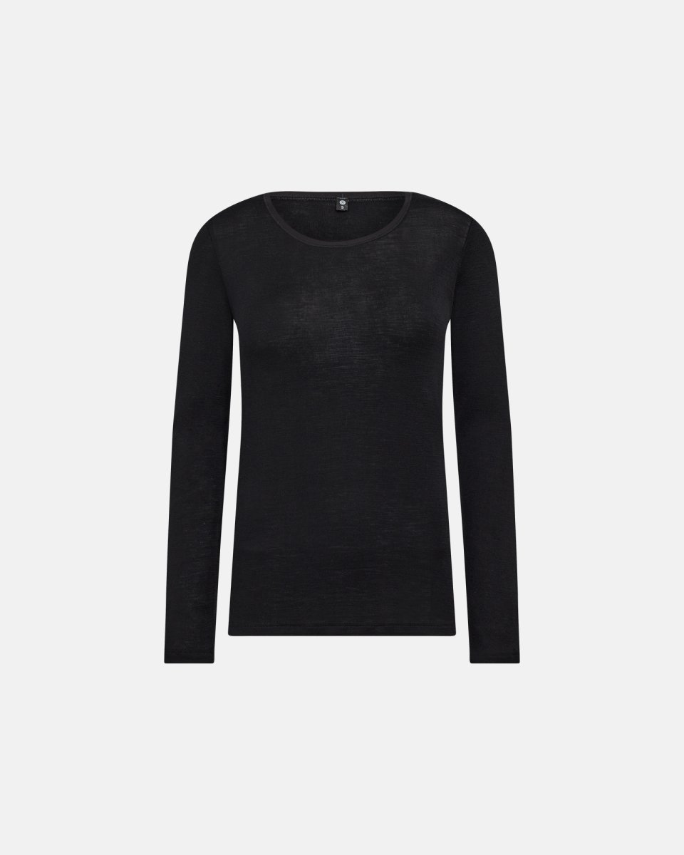 JBS of Denmark Women Langærmet t-shirt | 100% uld | Sort - S