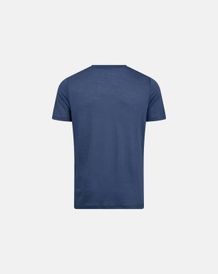 T-shirt, 100% økologisk GOTS uld, Blå