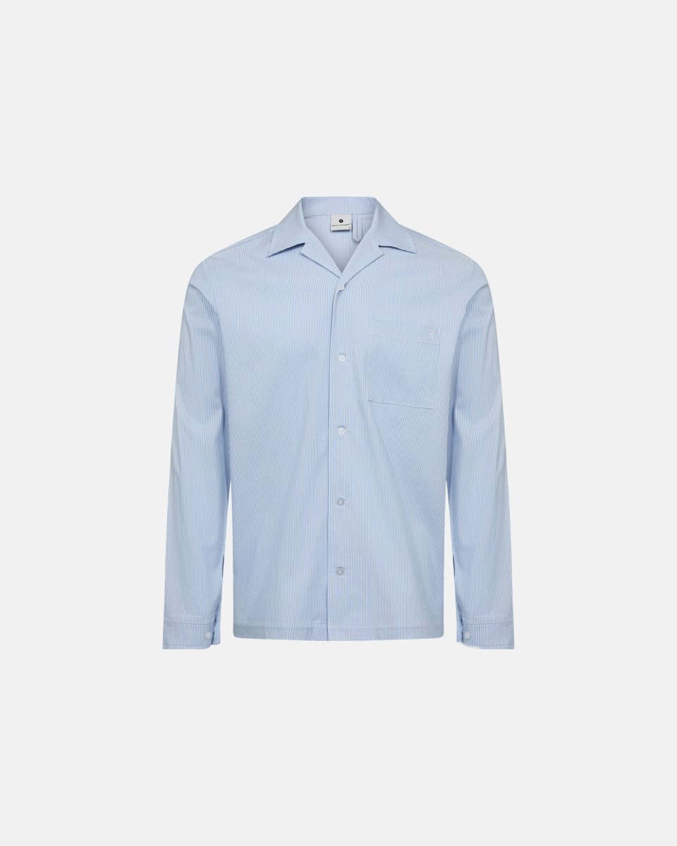 JBS of Denmark Men Pyjamasskjorte | Bambusviskose | Blå stribet - S