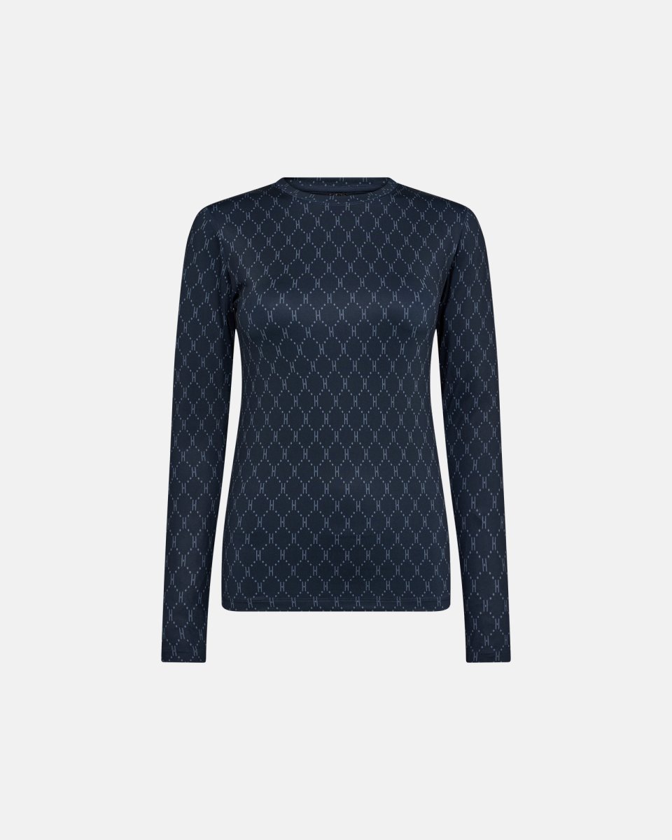 Hype the Detail Bluse "Logo" | Polyester | Navy - S