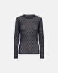 Bluse "mesh" | Polyamid | Navy - Hype the Detail