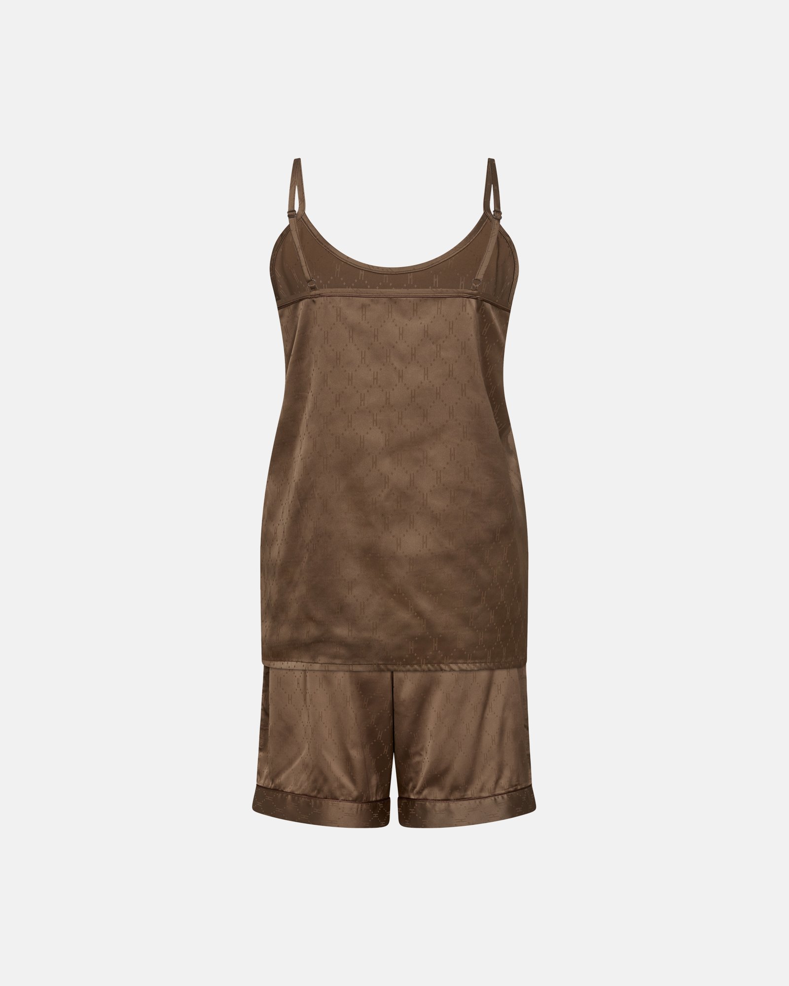 Pyjamas m. shorts "Satin" | Polyester | Brun -Hype the Detail Pyjamas m. shorts "Satin" | Polyester | Brun -Hype the Detail