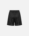 Pyjamas m. shorts "Satin" | Polyester | Sort -Hype the Detail