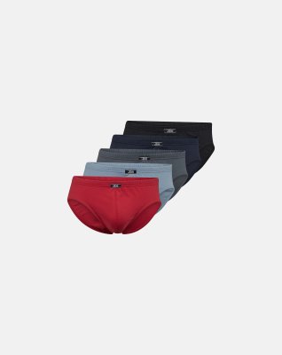 Briefs "mini slip" 5-pak, 100% økologisk bomuld, Multifarvet
