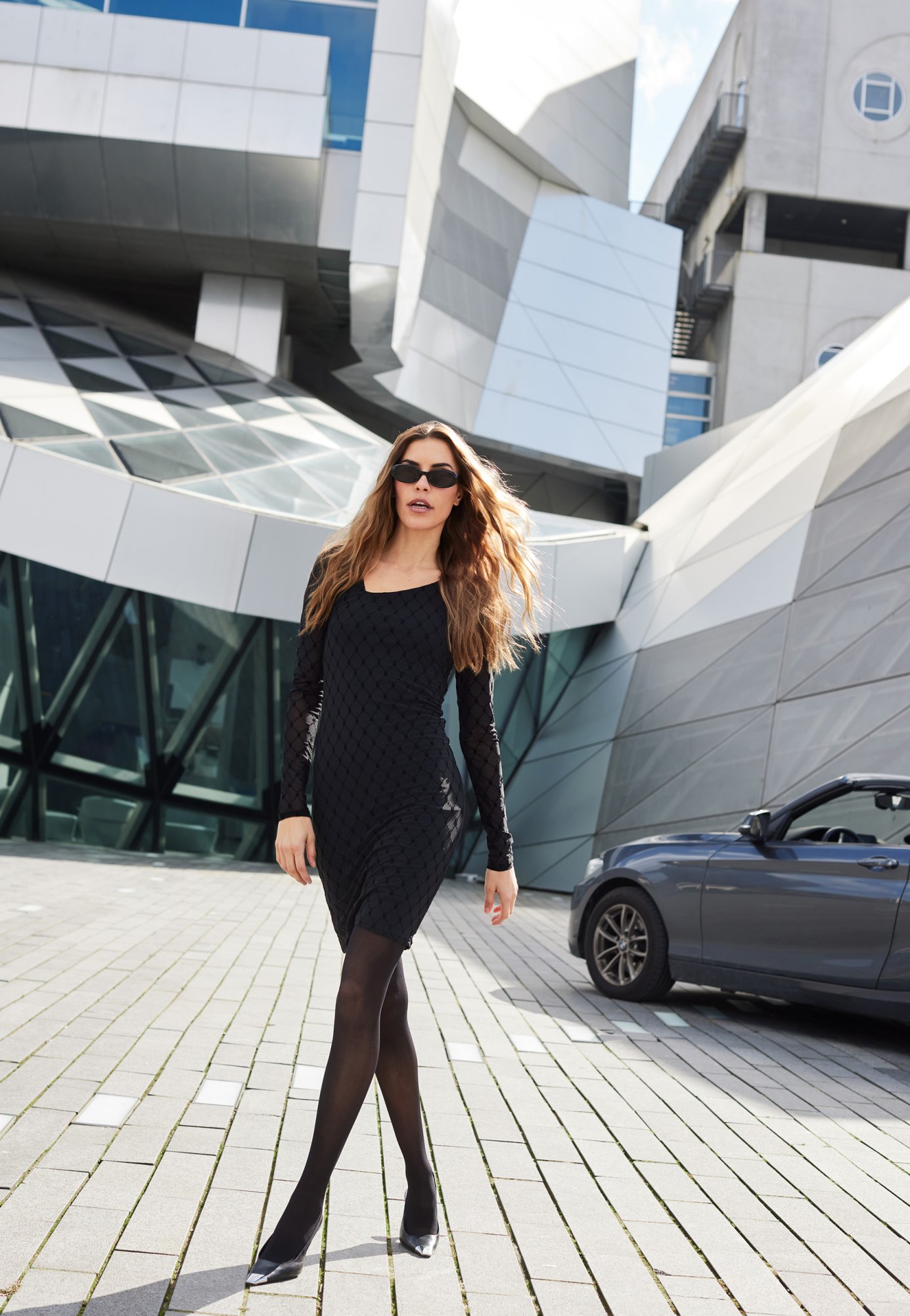 Kjole "Mesh" | Polyamid | Sort -Hype the Detail Kjole "Mesh" | Polyamid | Sort -Hype the Detail