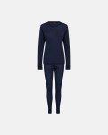 Langt undertøjssæt | 100% uld | Navy -Dovre Women
