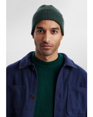 Beanie hue, 100% uld, Grøn