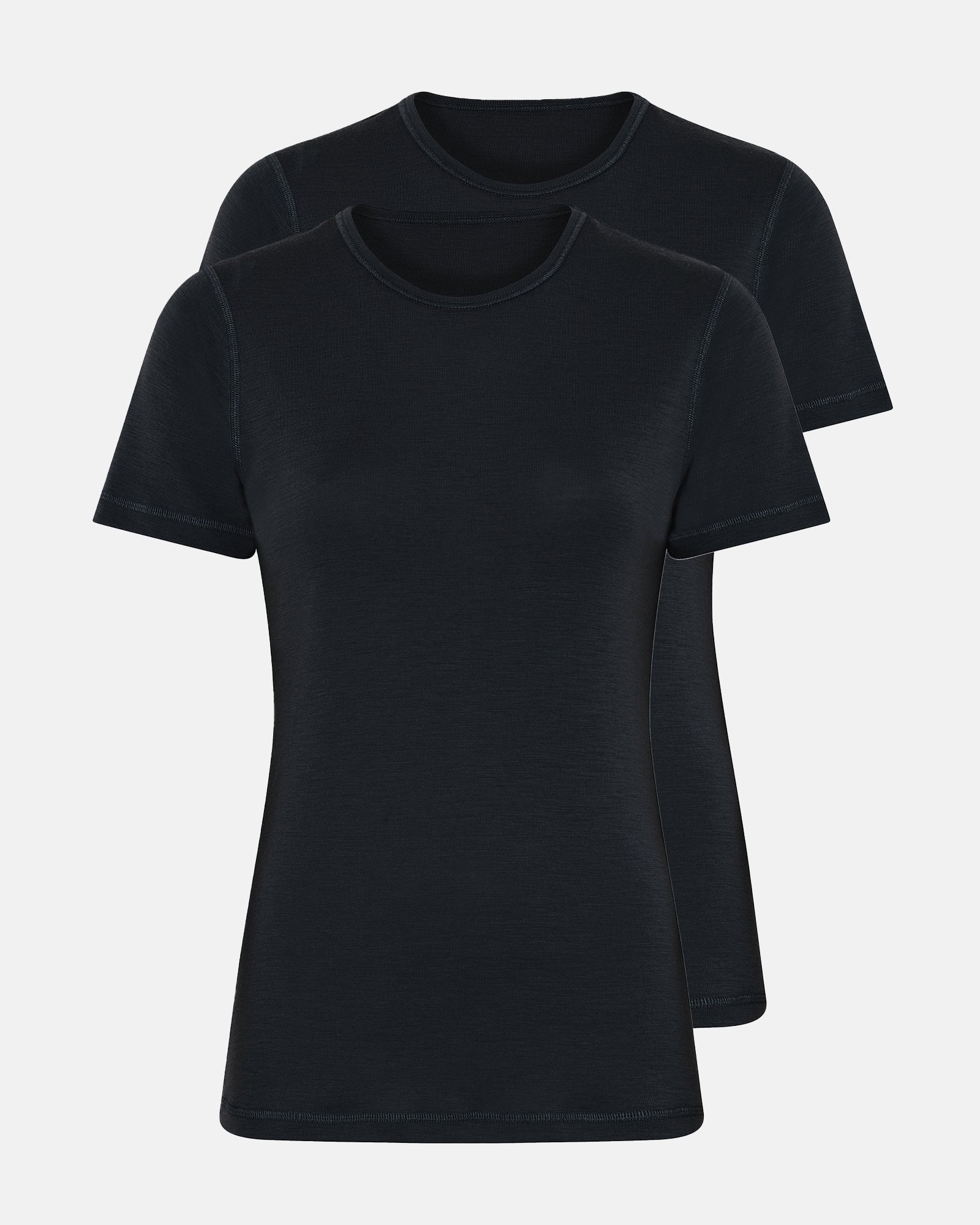 T-shirt 2-pak | 100% merino uld | Sort -Dovre Women T-shirt 2-pak | 100% merino uld | Sort -Dovre Women