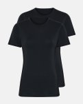 T-shirt 2-pak, 100% merino uld, Sort
