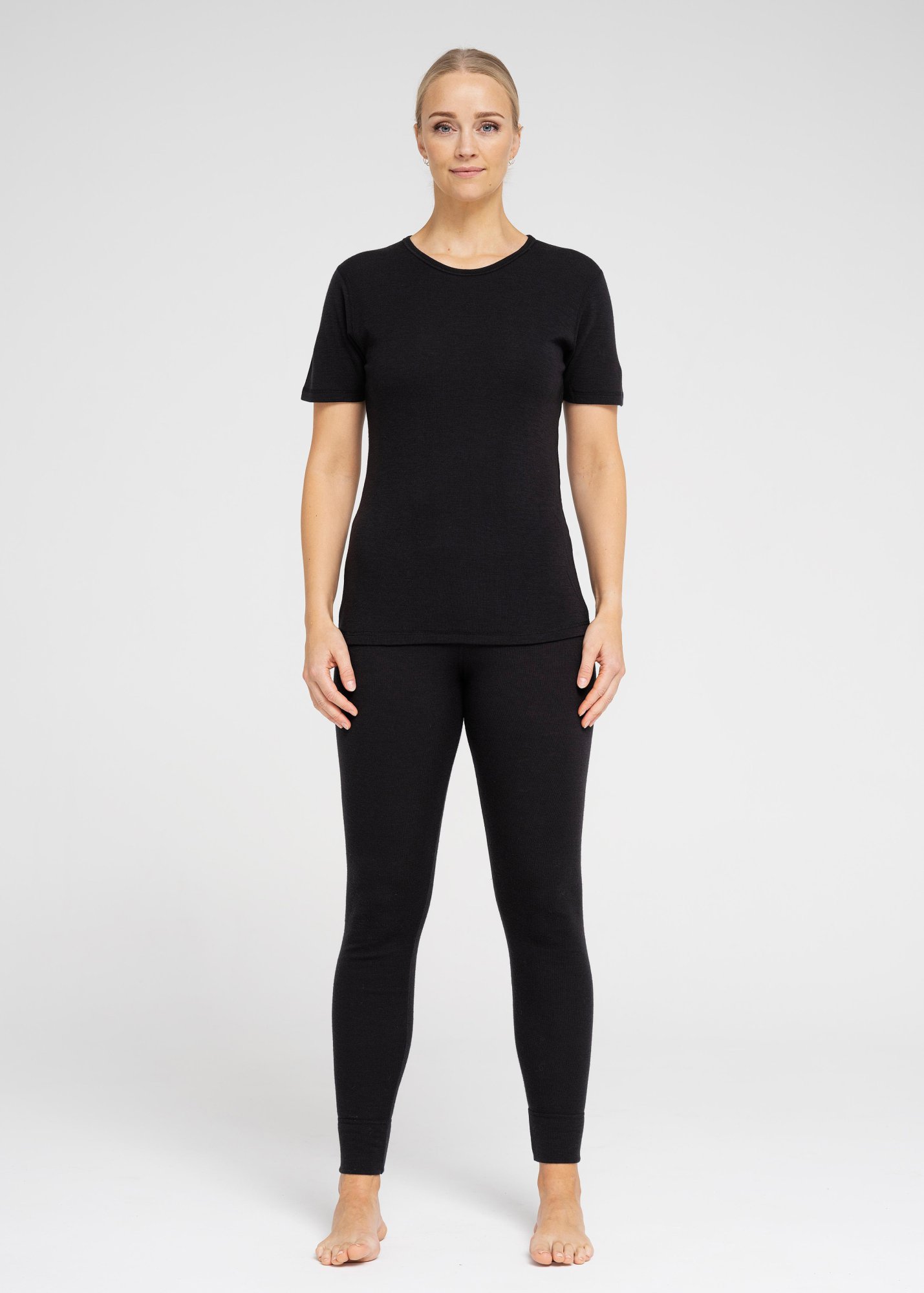 T-shirt 2-pak | 100% merino uld | Sort -Dovre Women T-shirt 2-pak | 100% merino uld | Sort -Dovre Women