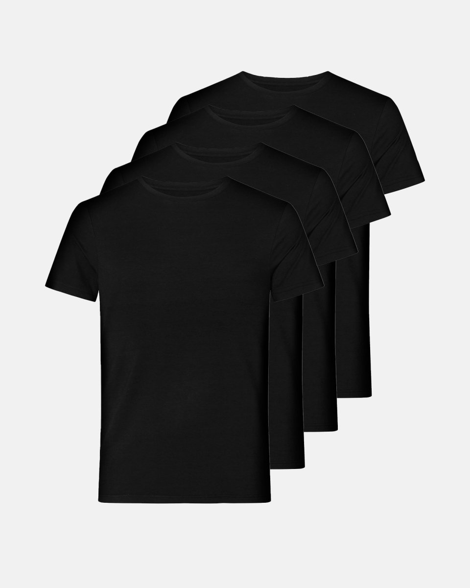 Resteröds T-shirt 4-pak | Bambusviskose | Sort - S
