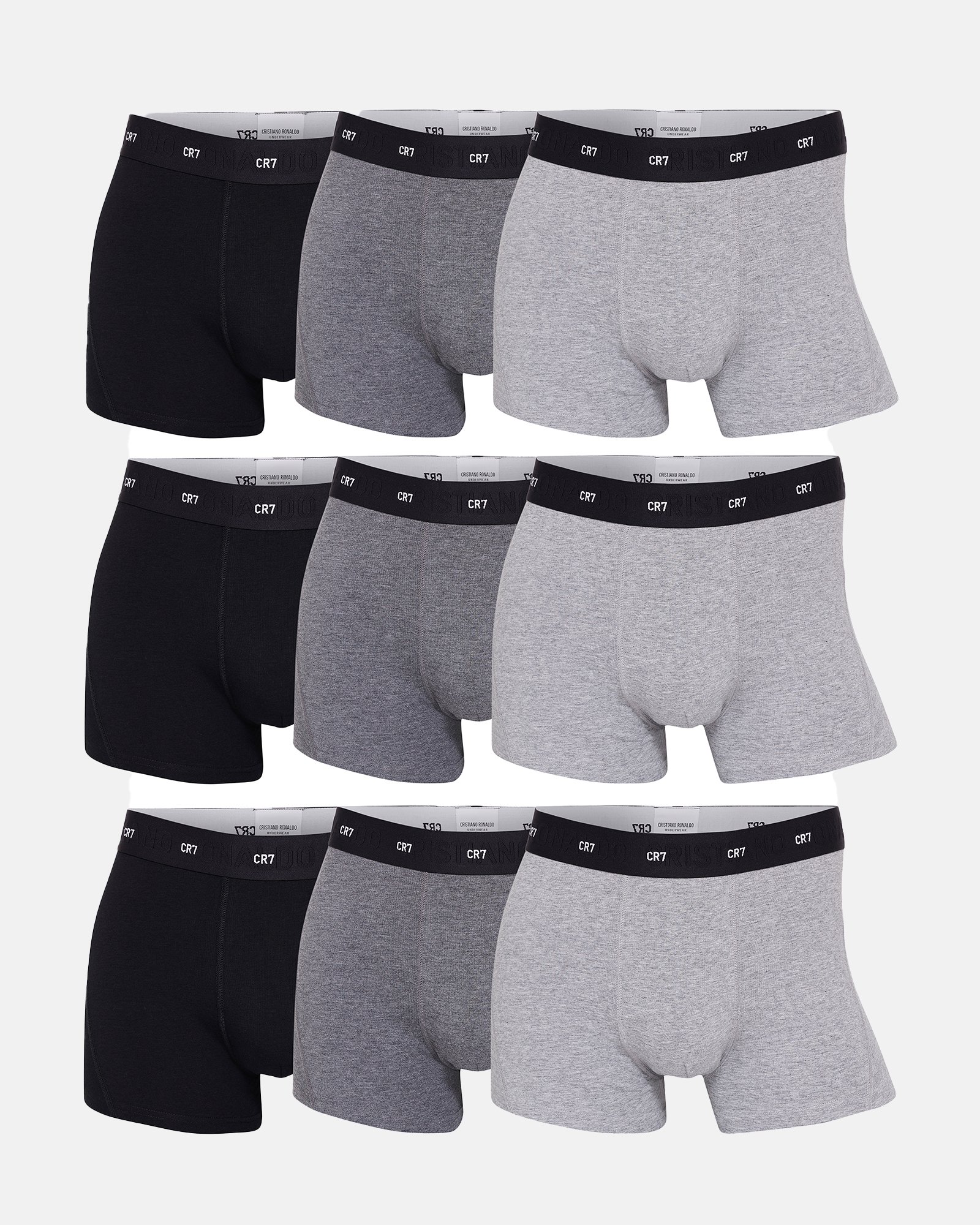 Tights 9-pak | Bambusviskose | Sort/grå -CR7 Tights 9-pak | Bambusviskose | Sort/grå -CR7