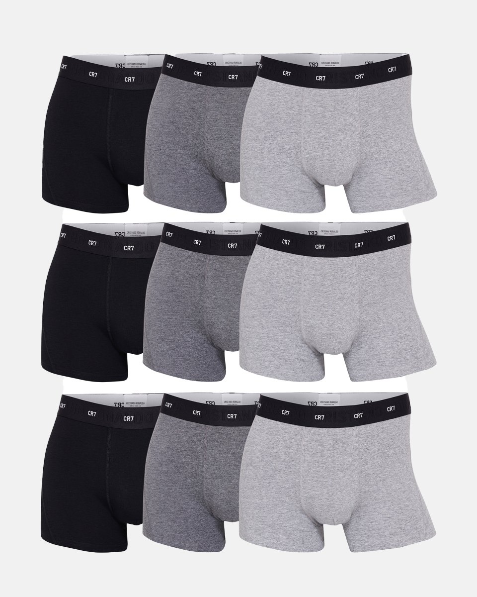 CR7 Tights 9-pak | Bambusviskose | Sort/grå - S