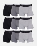 Tights 9-pak, Bambusviskose, Sort/grå
