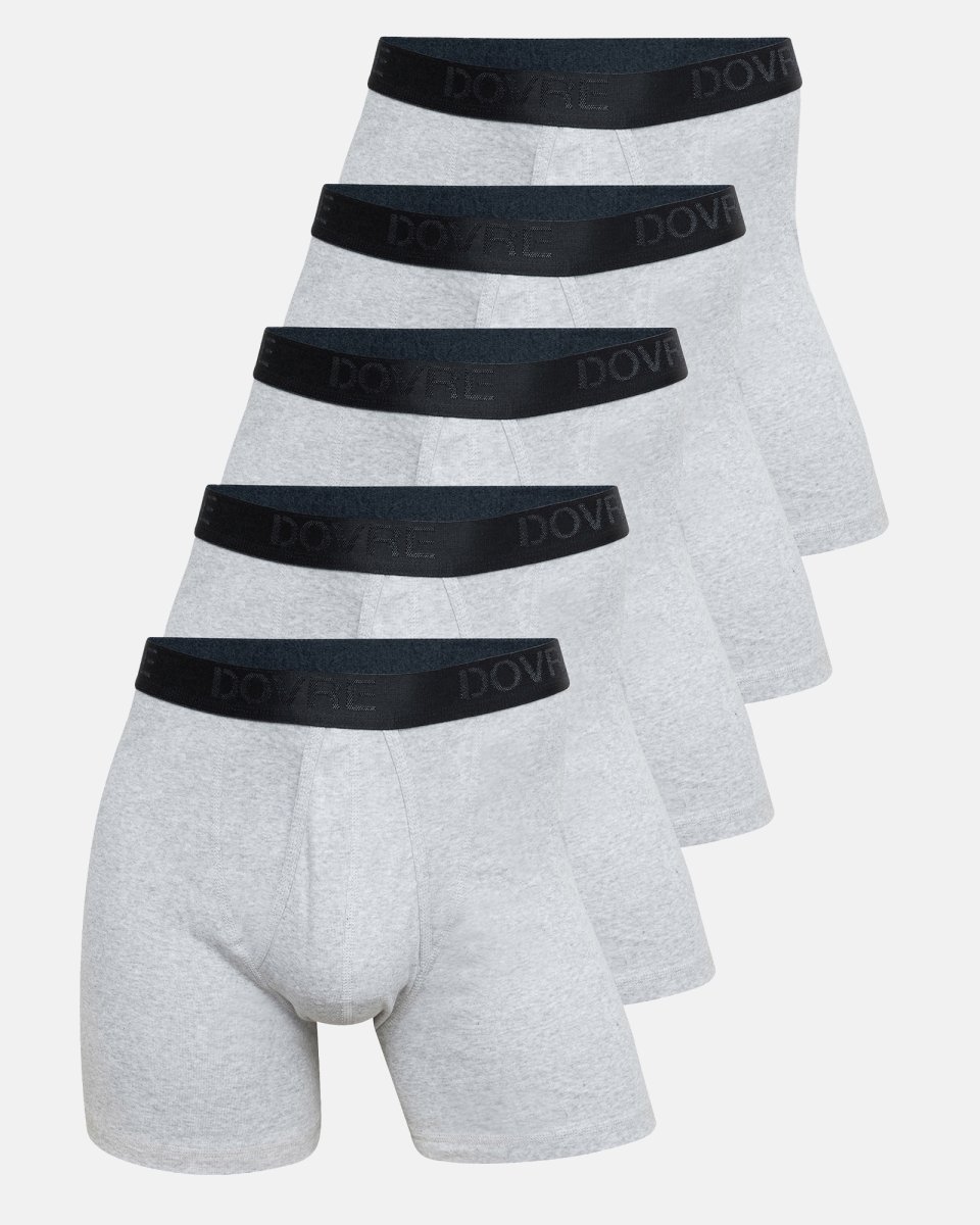 Dovre Tights m. gylp 5-pak | 100% økologisk bomuld | Lys grå - S