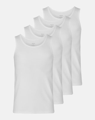 Tanktop 4-pak, Bambusviskose, Hvid