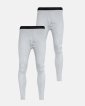 Long johns m. gylp 2-pak | 100% økologisk bomuld | Lys grå - Dovre