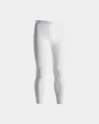Long johns m. gylp 2-pak, 100% økologisk bomuld, Hvid