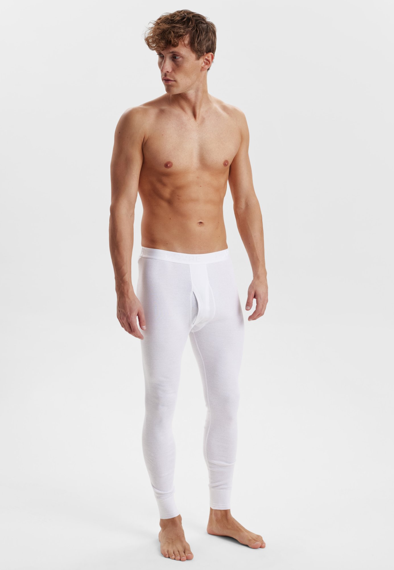 Long johns m. gylp 2-pak | 100% økologisk bomuld | Hvid -Dovre Long johns m. gylp 2-pak | 100% økologisk bomuld | Hvid -Dovre