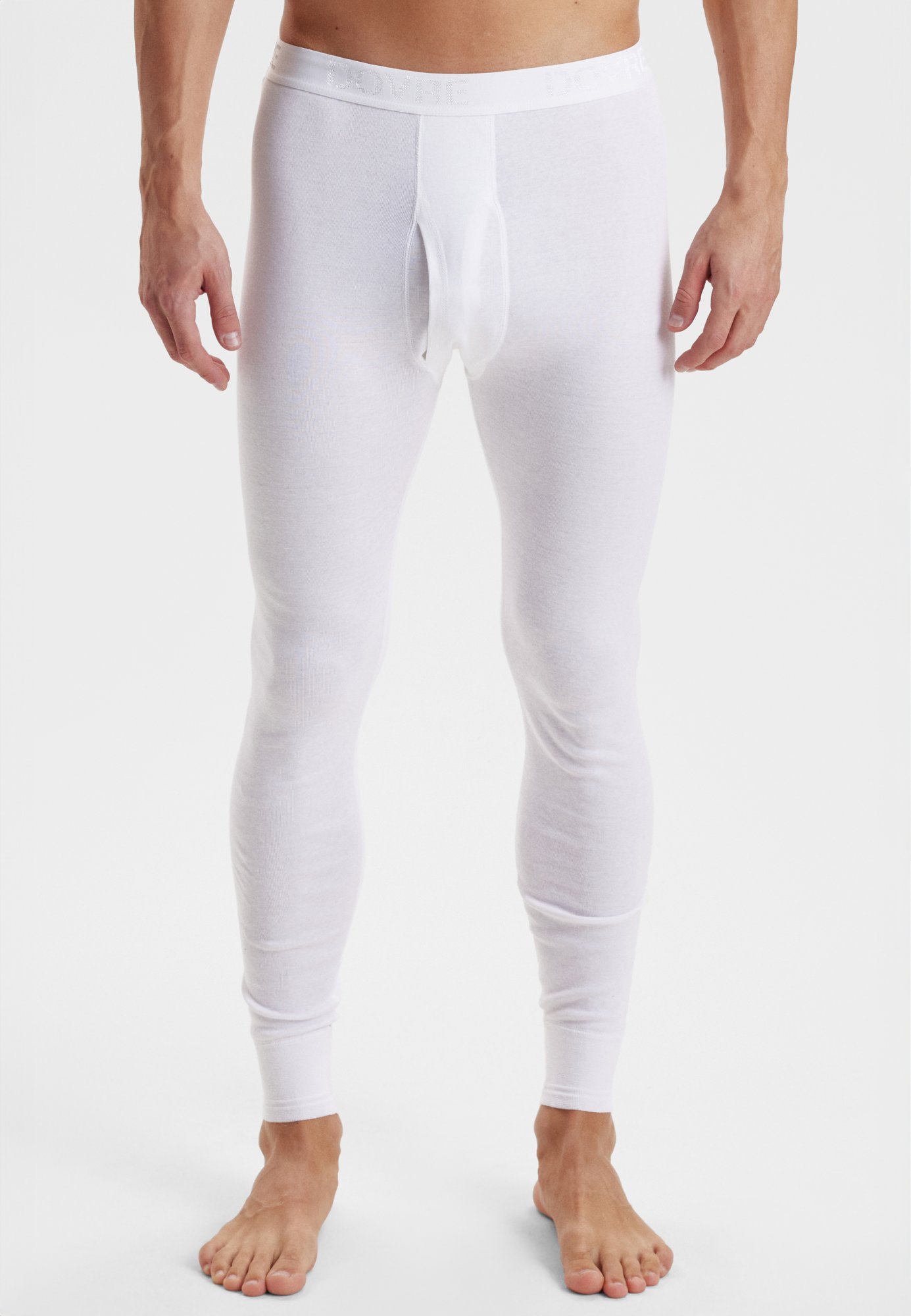 Long johns m. gylp 2-pak | 100% økologisk bomuld | Hvid -Dovre Long johns m. gylp 2-pak | 100% økologisk bomuld | Hvid -Dovre