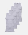 Tanktop 4-pak | 100% økologisk bomuld | Lys grå -Dovre